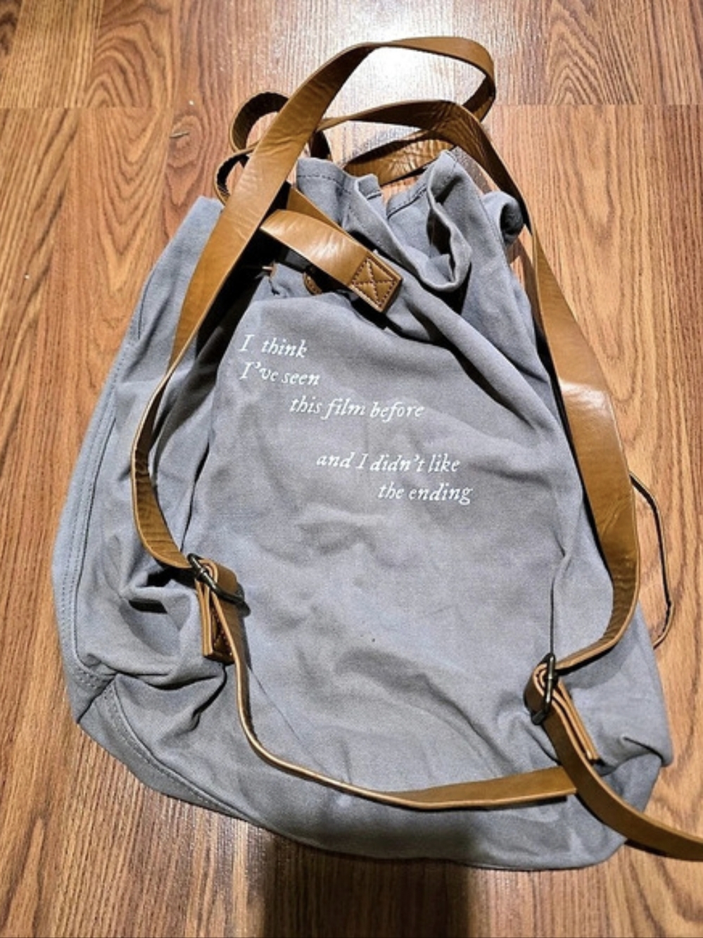 Official Taylor Swift Folklore Exile Drawstring Bucket Bag Backpack Canvas Merch - Picture 2 of 5